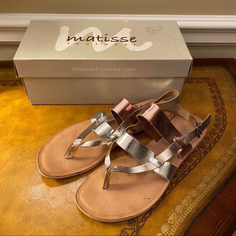 Matisse Princeville Gold Silver Sandals - Picture 1 of 9
